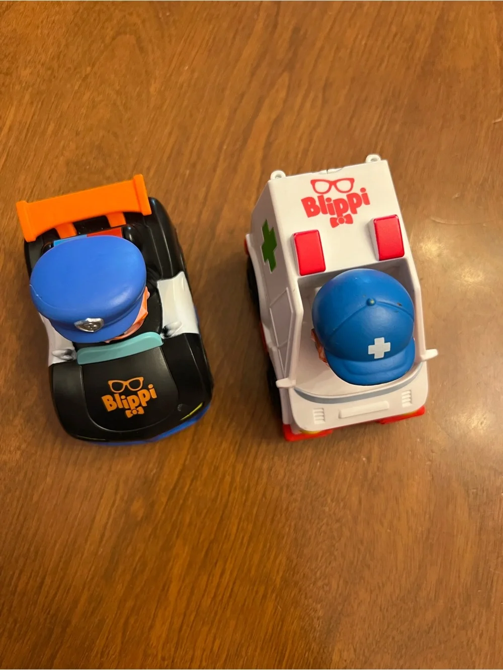 Blippi 2 Rescue Vehicles ambulance and police car Toy Set